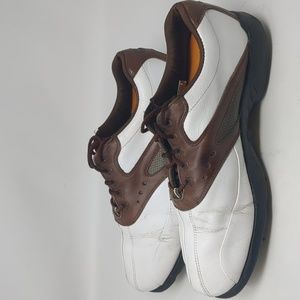 FootJoy Men's FJ Superlites Golf White Brown Shoes 58015 Size 10